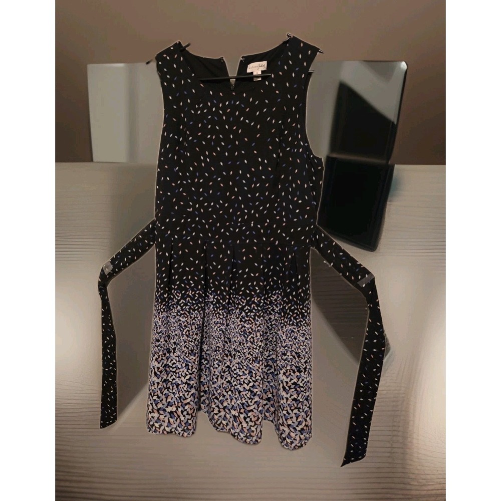 Maison Jules, Confetti Sleeveless Fit & Flare Belted Dress- Size 10